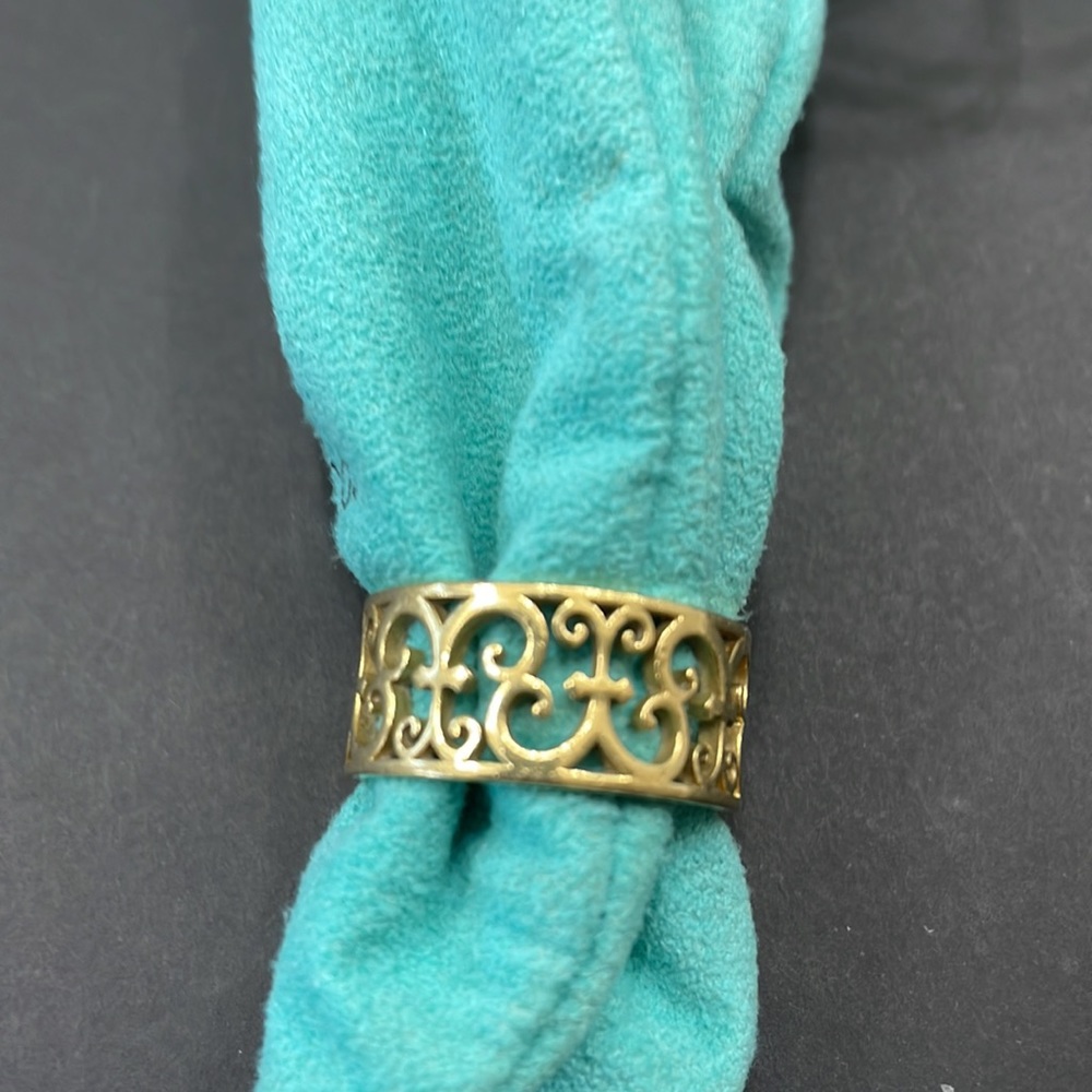 Tiffany 18k gold Enchant Scroll Ring Size 8 - Picture 3 of 8